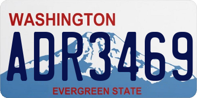 WA license plate ADR3469
