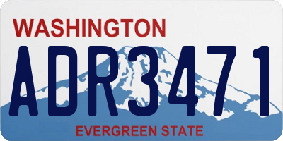 WA license plate ADR3471