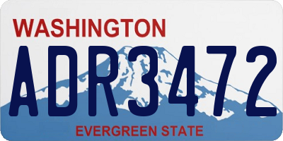 WA license plate ADR3472