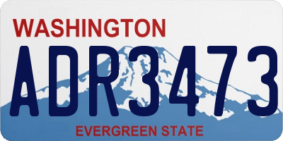 WA license plate ADR3473