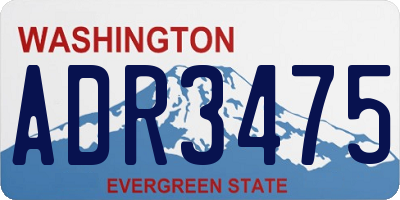 WA license plate ADR3475