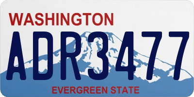WA license plate ADR3477