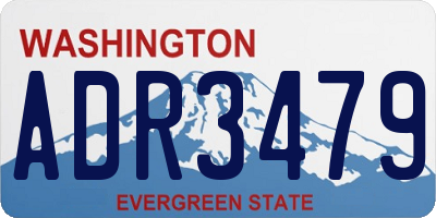 WA license plate ADR3479