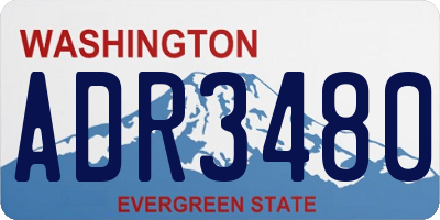 WA license plate ADR3480