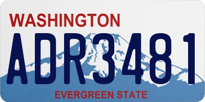 WA license plate ADR3481