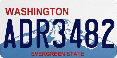 WA license plate ADR3482