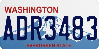 WA license plate ADR3483