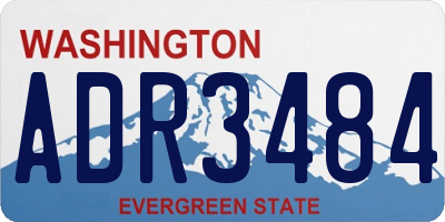 WA license plate ADR3484