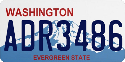 WA license plate ADR3486