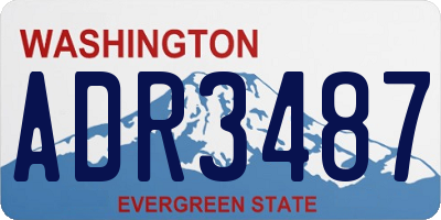 WA license plate ADR3487