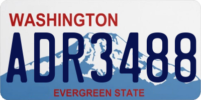 WA license plate ADR3488
