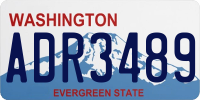 WA license plate ADR3489