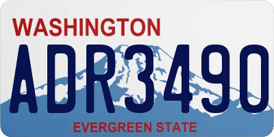 WA license plate ADR3490