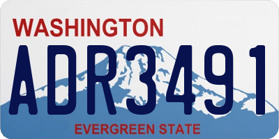 WA license plate ADR3491