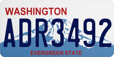 WA license plate ADR3492