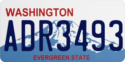 WA license plate ADR3493
