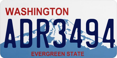 WA license plate ADR3494