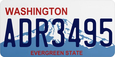 WA license plate ADR3495