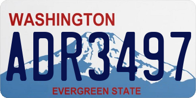 WA license plate ADR3497