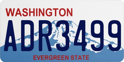 WA license plate ADR3499