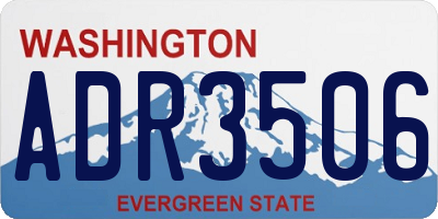 WA license plate ADR3506