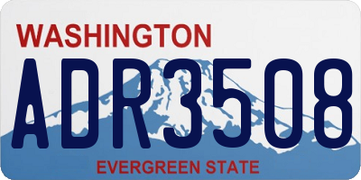 WA license plate ADR3508