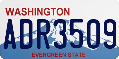 WA license plate ADR3509