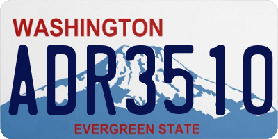 WA license plate ADR3510