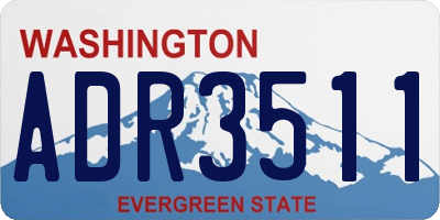 WA license plate ADR3511