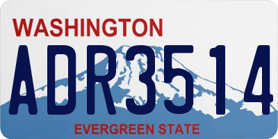 WA license plate ADR3514