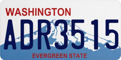 WA license plate ADR3515