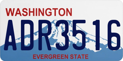 WA license plate ADR3516