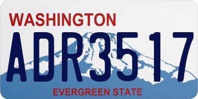 WA license plate ADR3517