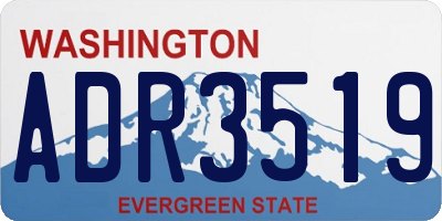 WA license plate ADR3519