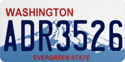 WA license plate ADR3526