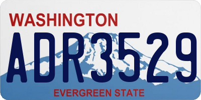 WA license plate ADR3529