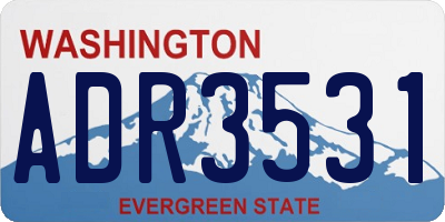 WA license plate ADR3531