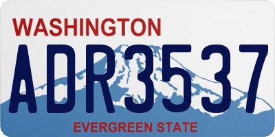 WA license plate ADR3537