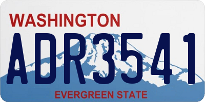 WA license plate ADR3541