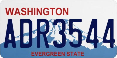 WA license plate ADR3544