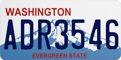 WA license plate ADR3546