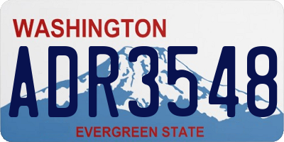 WA license plate ADR3548