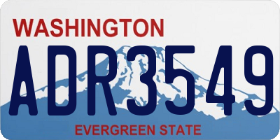WA license plate ADR3549