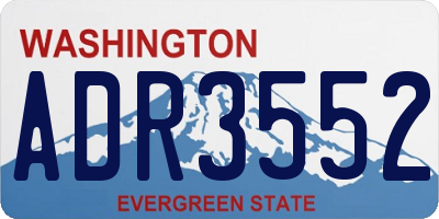 WA license plate ADR3552