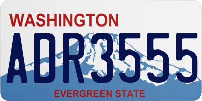 WA license plate ADR3555
