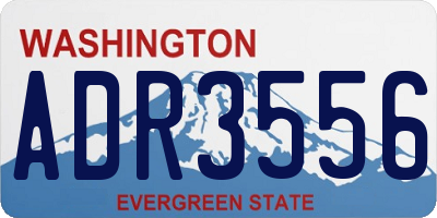 WA license plate ADR3556