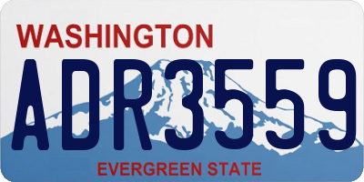 WA license plate ADR3559