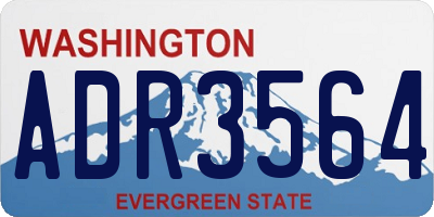 WA license plate ADR3564