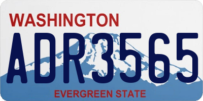WA license plate ADR3565