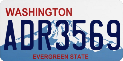 WA license plate ADR3569